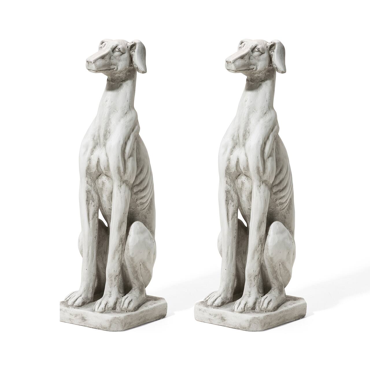 Glitzhome® 32" Sitting Dog Garden Statues, 2ct.